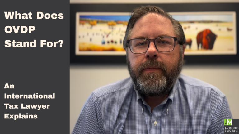 What does OVDP stand for in tax law?
