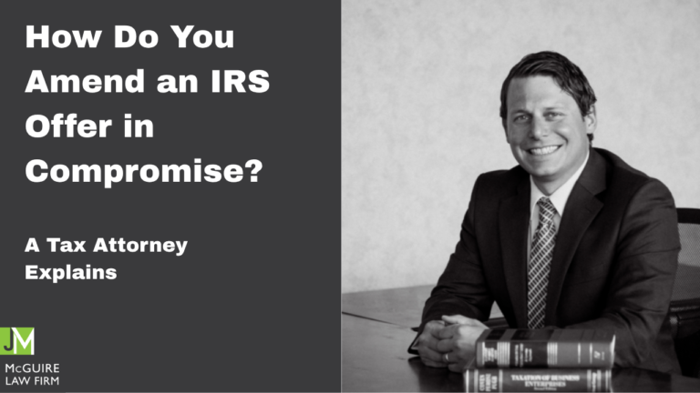 amend IRS offer in compromise