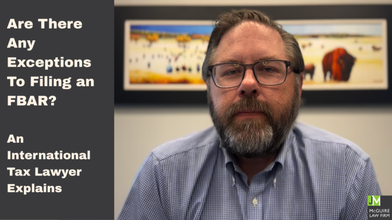exceptions to filing FBAR
